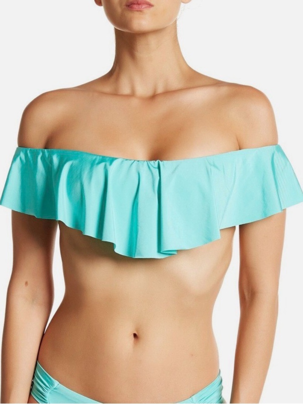 Trina Turk Monaco bikini top vibrant aqua size 10
